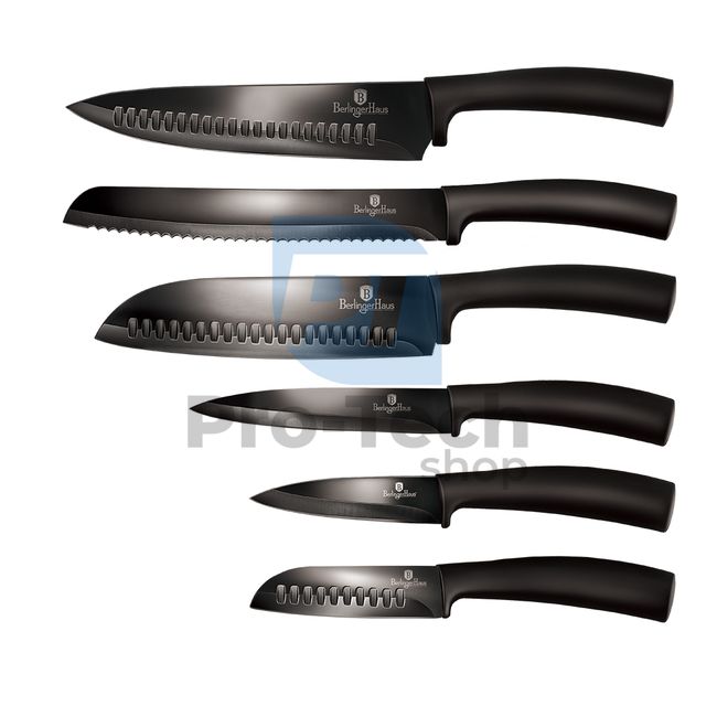 6-delni komplet kuhinjskih nožev iz nerjavečega jekla BLACK 20369