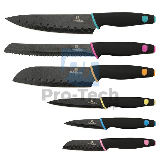 6-delni komplet kuhinjskih nožev iz nerjavečega jekla BLACK 20923