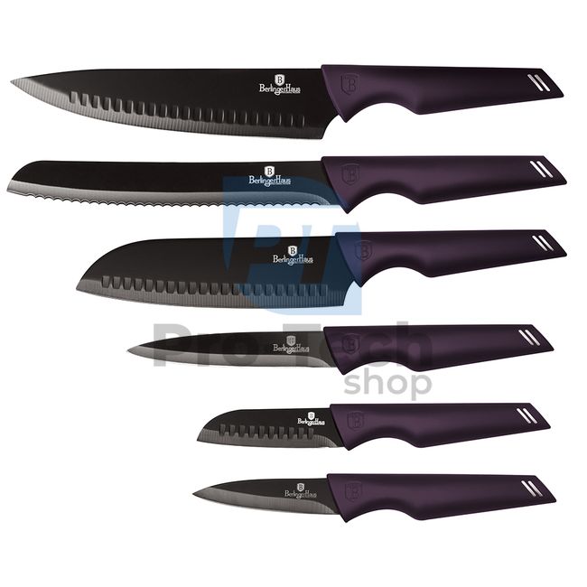 6-delni komplet kuhinjskih nožev iz nerjavečega jekla PURPLE 20270