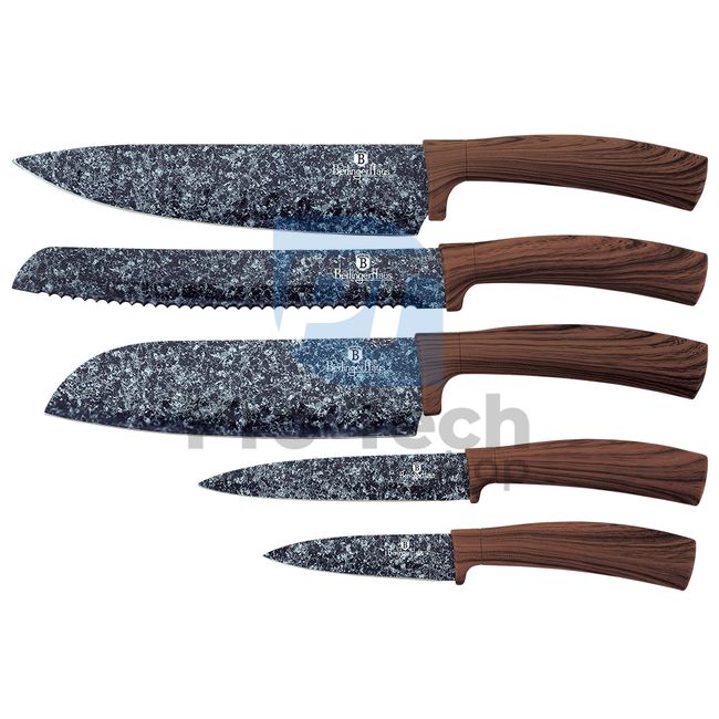 6-delni komplet kuhinjskih nožev iz nerjavečega jekla z akrilnim stojalom ORIGINAL WOOD 20857