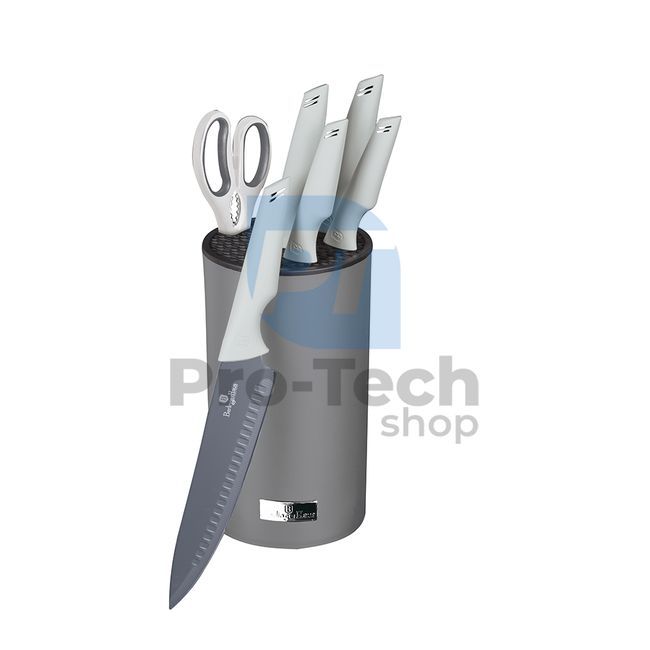 7-delni komplet kuhinjskih nožev iz nerjavečega jekla s stojalom MATT GREY 20734