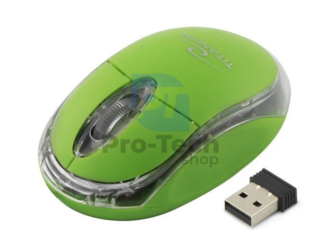 Brezžična miška 3D USB CONDOR, zelena 73424