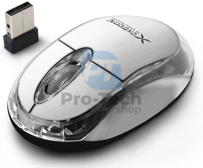 Brezžična 3D miška USB HARRIER, bela 73448