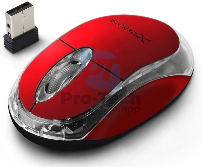 HARRIER 3D brezžična miška USB, rdeča 73447