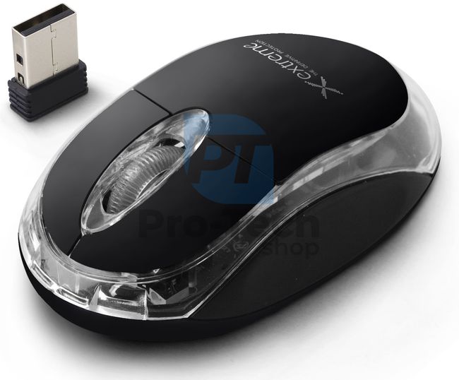 Brezžična 3D miška USB HARRIER, črna 73446
