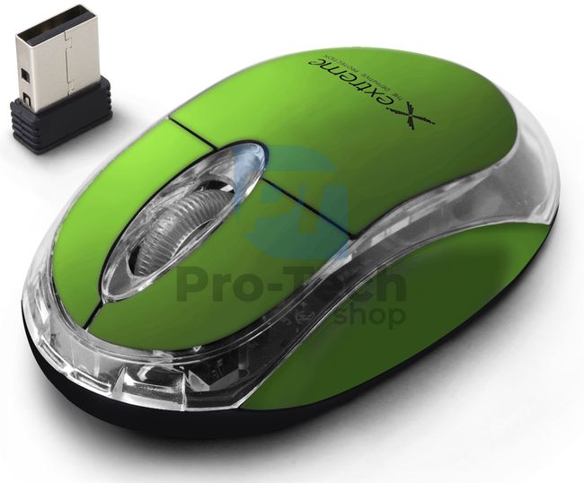 Brezžična 3D miška USB HARRIER, zelena 73445