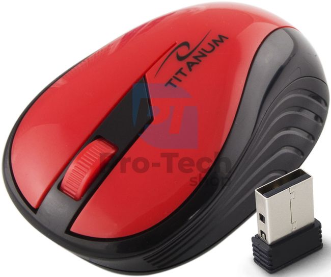 Brezžična 3D miška USB RAINBOW, rdeča 73416