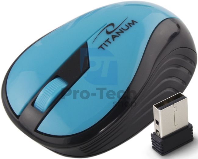 Brezžična 3D miška USB RAINBOW, turkizna 73417