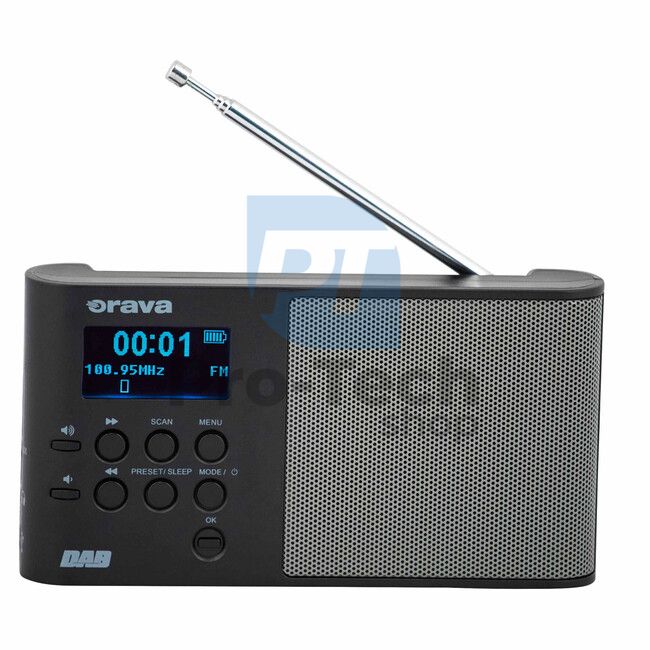 Digitalni DAB/FM prenosni radio Orava, črn 73500