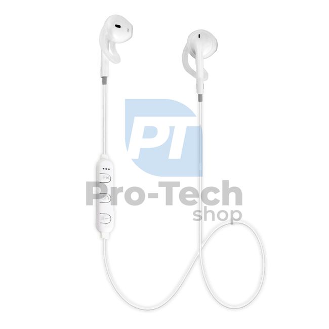 Bluetooth slušalke, športne, bele 72804