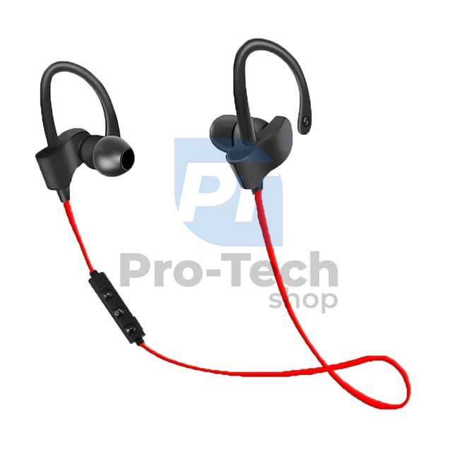 Bluetooth slušalke, športne, črno-rdeče 72807