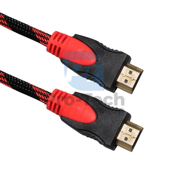 Pleten kabel HDMI 5 m, pozlačeni konektorji 72345