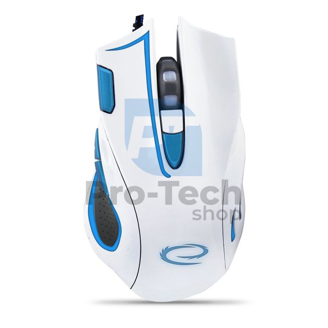 USB igralna miška z LED osvetlitvijo 7D HAWK, belo-modra 72702
