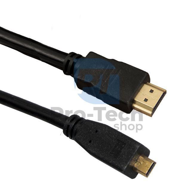 Kabel MicroHDMI - HDMI 3 m, pozlačeni priključki 72355