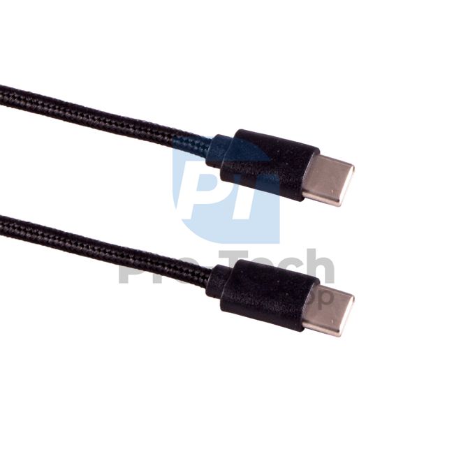 Kabel USB C - USB C 3.1, 1 m, črn, pleten 72385
