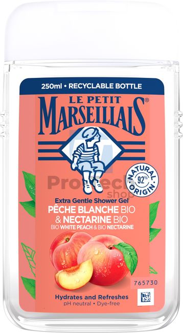 Le Petit Marseillais Bio kremni gel za prhanje z breskvijo in nektarino 250ml 30589