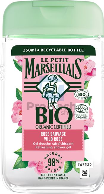 Le Petit Marseillais Bio kremni gel za prhanje z divjo vrtnico 250ml 30595