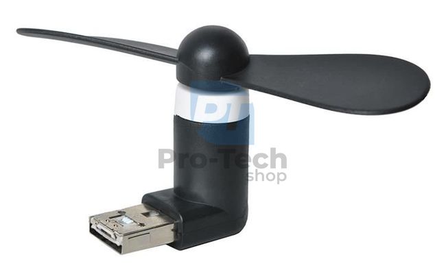 Ventilator Micro USB v črni barvi 74613