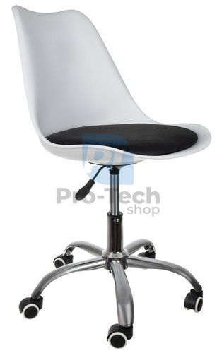 Vrtljivi pisarniški stol - belo-črni 74831