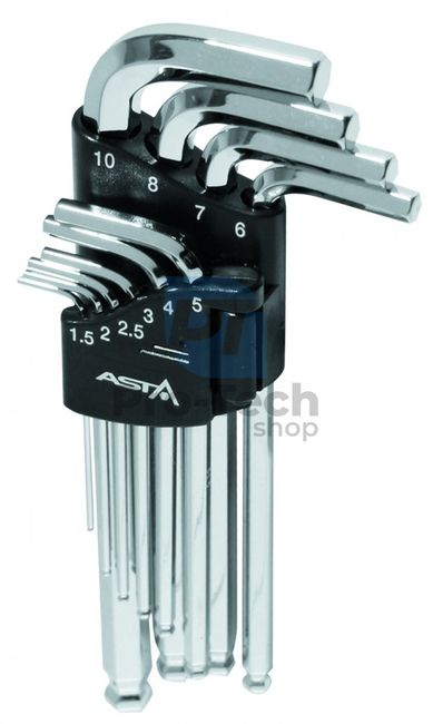 Komplet imbus ključev s kroglico 1,5-10 10pcs pro Asta A-709BP2 05523
