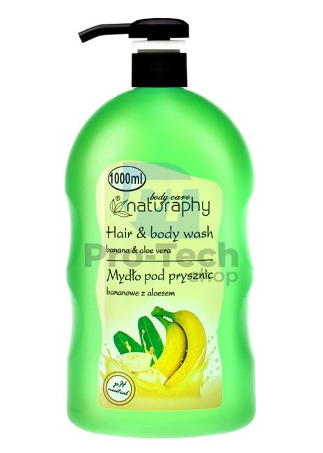 Gel za prhanje in šampon 2v1 z banano in aloe vero Naturaphy 1000ml 30085