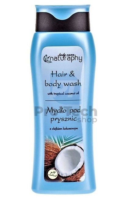 Gel za prhanje in šampon 2v1 s kokosovim oljem Naturaphy 300ml 30048