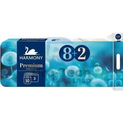 3-slojni toaletni papir HARMONY PREMIUM - 8+2ks 30502