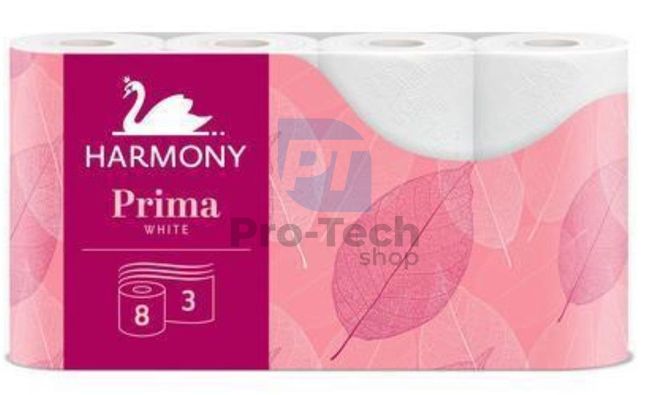 3-slojni toaletni papir HARMONY PRIMA - 8 kosov 30497