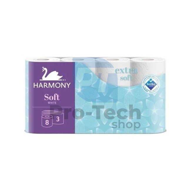 3-slojni toaletni papir HARMONY SOFT - 8 kosov 30355