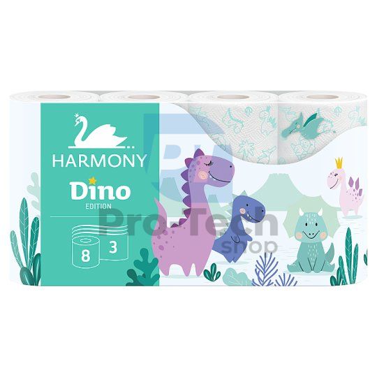 3-slojni toaletni papir HARMONY SOFT DINO - 8 kosov 30501