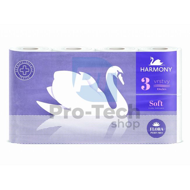 3-slojni toaletni papir HARMONY SOFT FLORA AROMA - 8 kosov 30357