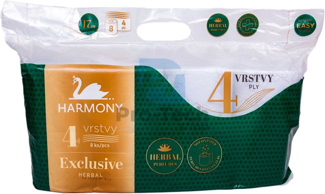 4-slojni toaletni papir HARMONY EXCLUSIVE HERBAL PARFUMES - 8 kosov 30361
