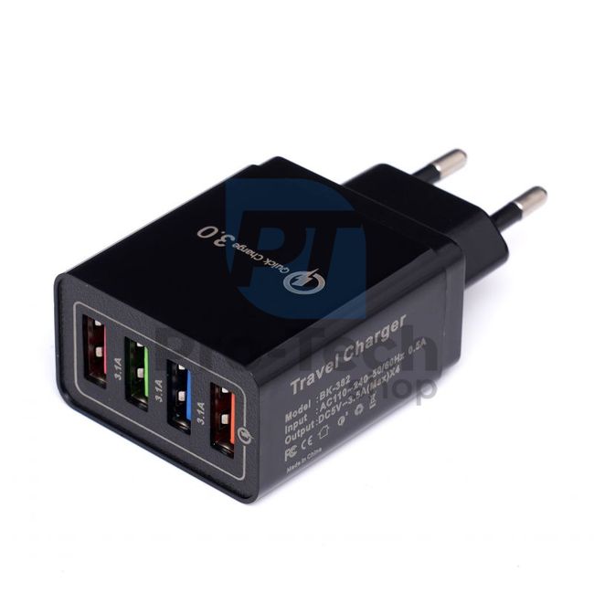 Univerzalni napajalnik iz USB v električno omrežje 3x3,1A 1xQUICK CHARGE 3,0 16782
