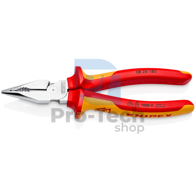 Ozke ploščate kombinirane klešče 188 mm KNIPEX 60020