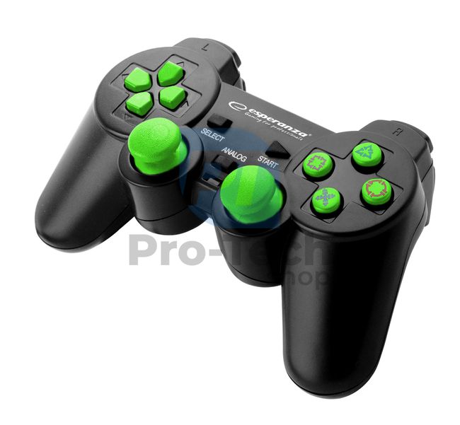 Vibracijski igralni plošček PC/PS3 USB TROOPER, črno-zelena 72641