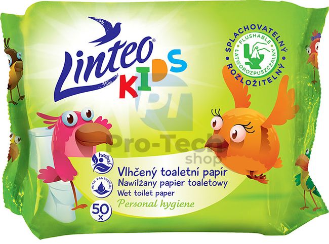 Mokri toaletni papir Linteo Kids 50 kosov 30442