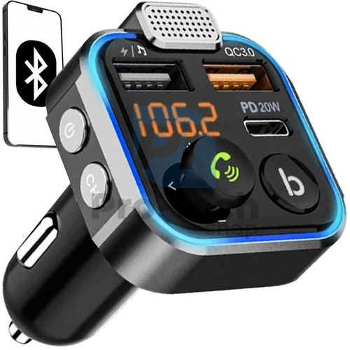 Oddajnik Bluetooth z avtomobilskim polnilnikom FM Xtrobb 22355 76199