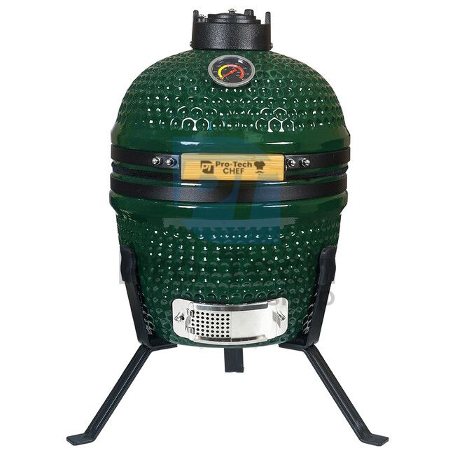 Vrtni keramični žar Kamado CL-13 zelene barve Pro-Tech CHEF 51700