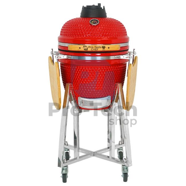 Vrtni keramični žar Kamado CL-18 rdeče barve Pro-Tech CHEF 40418