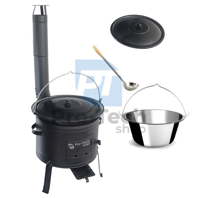 Set za golaž z inox loncem 22l Pro-Tech CHEF 40693